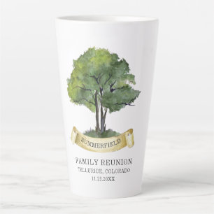 Taza De Café Latte Recuerdo de nombre de árbol de reunión familiar pe