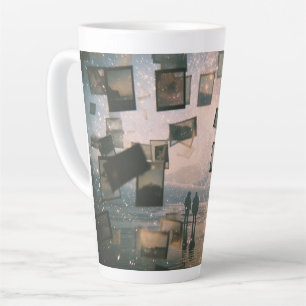 Taza De Café Latte Recuerdos flotantes junto al mar