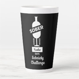 Taza De Café Latte Recuperación de adictos alcohólicos AF Sober