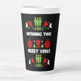 Taza De Café Latte Recursos humanos Fea Regalos de Santa Navidad