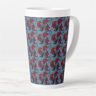 Taza De Café Latte Red Daisy