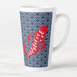 Taza De Café Latte Red Koi Fish