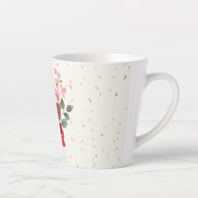 Taza De Café Latte Red Latte Mug (Derecha)