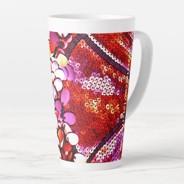 Taza De Café Latte Red Latte Mug (Ángulo derecho)