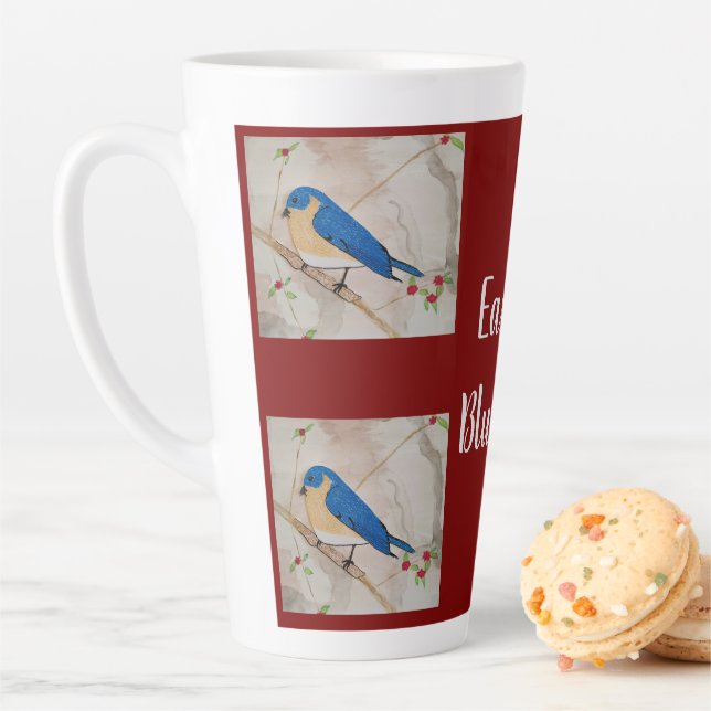 Taza De Café Latte Red Profunda del Bluebird Oriental (In situ)