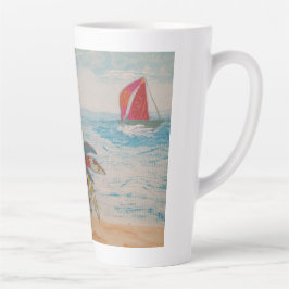 Taza De Café Latte Red Sails Latte Mug