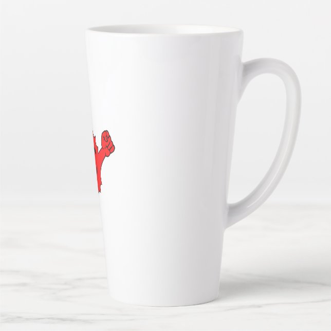 Taza De Café Latte Red Sun Cheer Mascot (Derecha)