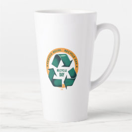 Taza De Café Latte Reduce Reuse Recycle Eco Tee