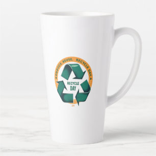 Taza De Café Latte Reduce Reuse Recycle Eco Tee