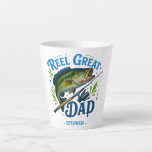 Taza De Café Latte Reel Great Dad - Pescado y marisco