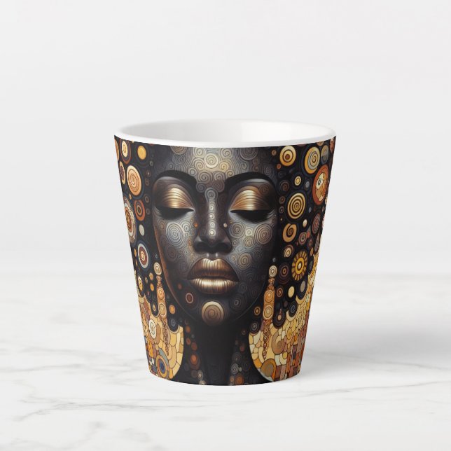 Taza De Café Latte "Reflexión serena" Latte Mug (Anverso)