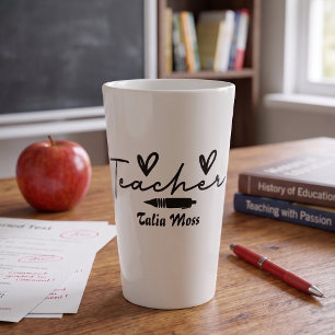 Taza De Café Latte Regalo de Agradecimiento a Maestros Adorable