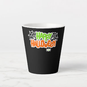 Taza De Café Latte Regalo de araña Feliz Halloween Colorful Cute Sp