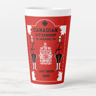 Taza De Café Latte Regalo de celebración de la ciudadanía canadiense