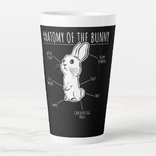 Taza De Café Latte Regalo de conejo Anatomía De Mascota Conejo Conejo