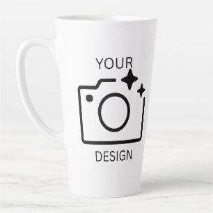 Taza De Café Latte Regalo de cumpleaños con logotipo de foto personal