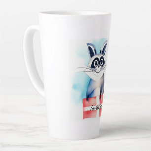 Taza De Café Latte Regalo de cumpleaños de Cute Raccoon