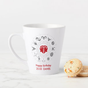 Taza De Café Latte Regalo de cumpleaños Gemini Zodiac personalizado