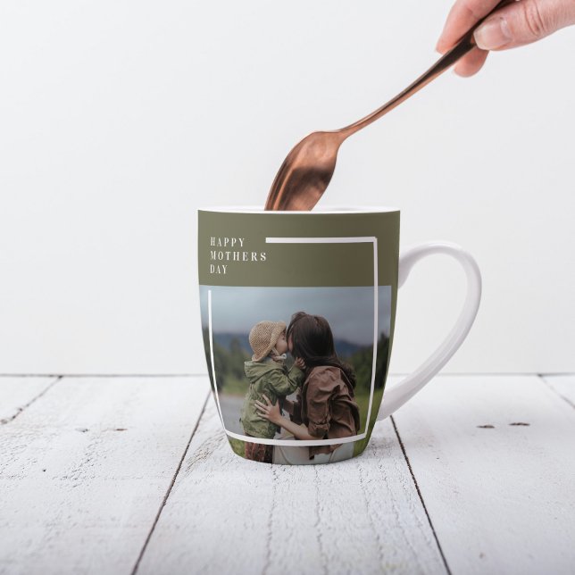 Taza De Café Latte Regalo de Día de la Madre fotográfico personalizad (Subido por el creador)