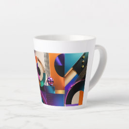 Taza De Café Latte Regalo de diseño de formas geométricas abstractas