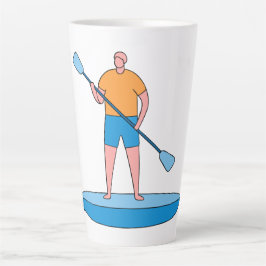 Taza De Café Latte Regalo de diseño retro vintage de la placa de remo