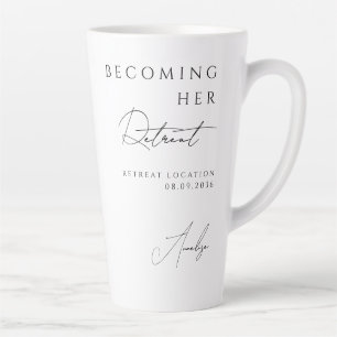 Taza De Café Latte Regalo de Evento de Retiro de Mujeres Minimalista 