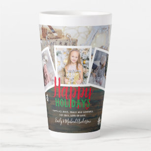 Taza De Café Latte Regalo de fotografía de la abuela Collage del abue