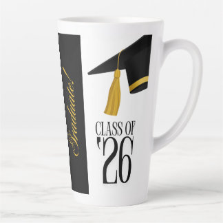 Taza De Café Latte Regalo de Graduación Clase 2025 con Nombre y Escue