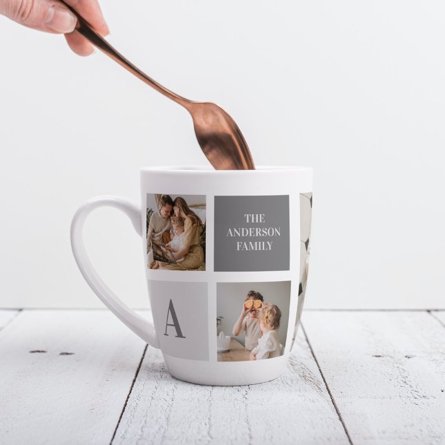 Taza De Café Latte Regalo de grupo familiar personalizado (Subido por el creador)