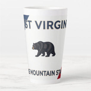 Taza De Café Latte Regalo de la herencia del oso negro de Virginia Oc