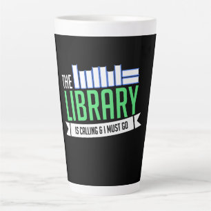 Taza De Café Latte Regalo de libros de bibliotecas bibliotecarias