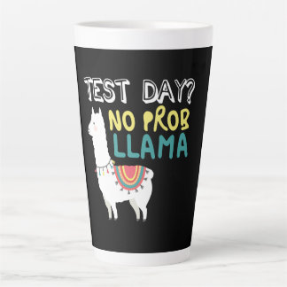 Taza De Café Latte Regalo de Llama| Día de prueba No ProbLlama Divert