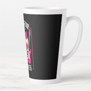 Taza De Café Latte Regalo de Navidad   Rockstar Princess Skull