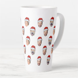 Taza De Café Latte Regalo de Navidades fotográficos Santa Hat Persona