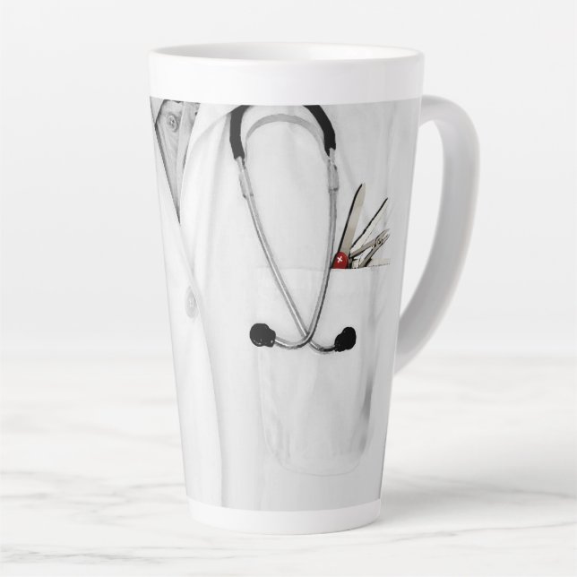 Taza De Café Latte Regalo de Novedad Médica personalizado (Ángulo derecho)