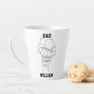 Taza De Café Latte Regalo de papá papá papá padre personalizado con n
