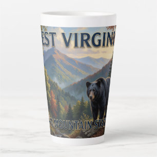 Taza De Café Latte Regalo de vida silvestre del estado montañoso de V