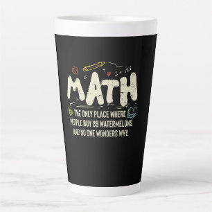 Taza De Café Latte Regalo del profesor de matemáticas