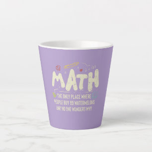 Taza De Café Latte Regalo del profesor de matemáticas