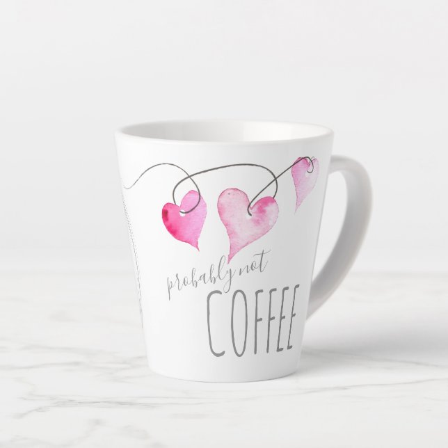 Taza De Café Latte Regalo El día de San Valentín de Witty Hearts (Ángulo derecho)