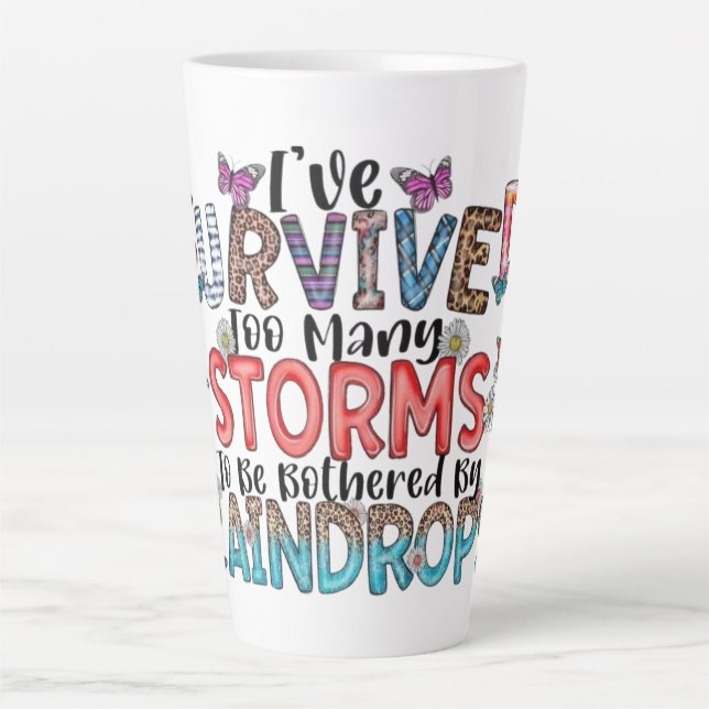 Taza De Café Latte Regalo inspirador para la resiliencia (Anverso)
