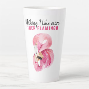 Taza De Café Latte Regalo moderno de color rosa color flamenco