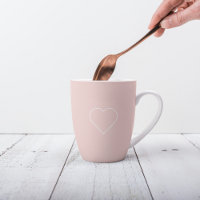 Regalo moderno Pastel Rosa y Corazón Minimalista A