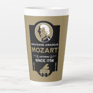 Taza De Café Latte Regalo para amante de la música de Mozart