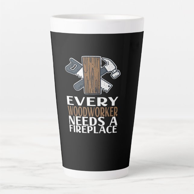 Taza De Café Latte Regalo para carpintero (Anverso)