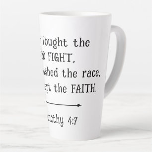 Taza De Café Latte Regalo para pastor que mantuvo la fe