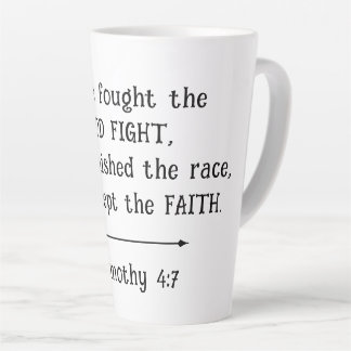 Taza De Café Latte Regalo para pastor que mantuvo la fe