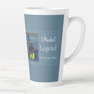 Taza De Café Latte Regalo Personalizado de Padel Leyenda para Él