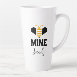 Taza De Café Latte Regalo romántico Minimalista de Bee Mine