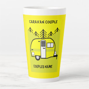 Taza De Café Latte Regalos de arte de caravanas - Amo mi café de cara